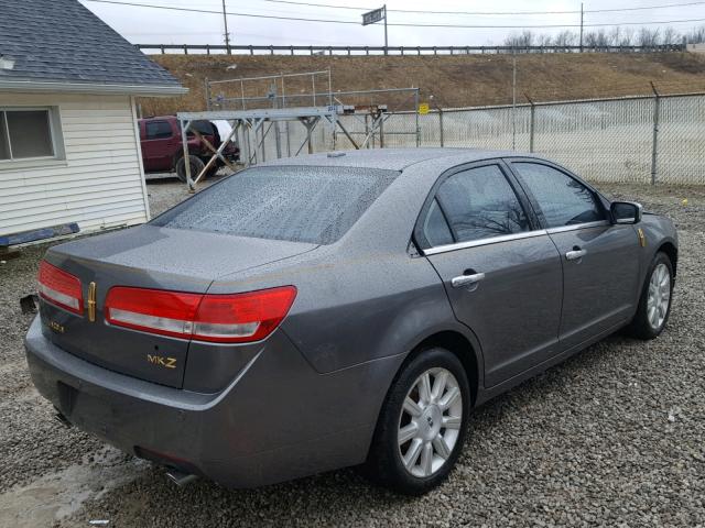 3LNHL2GC2AR609240 - 2010 LINCOLN MKZ GRAY photo 4