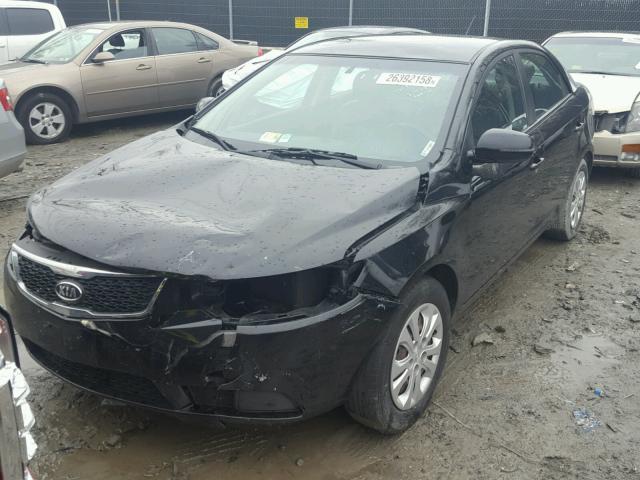 KNAFU4A23C5534345 - 2012 KIA FORTE EX BLACK photo 2