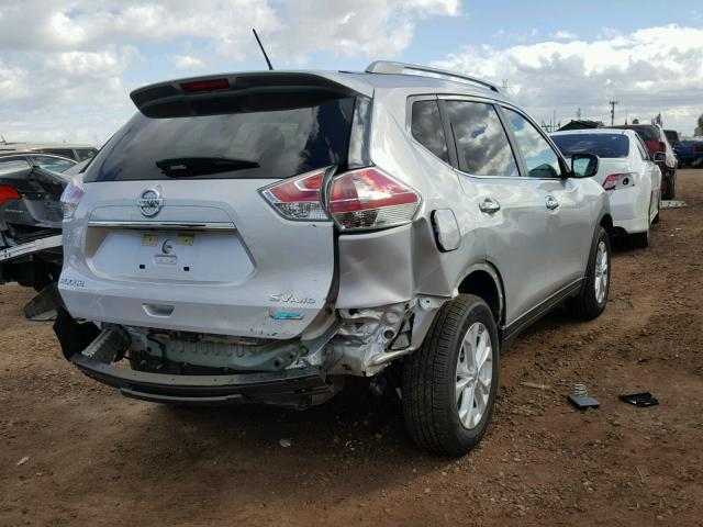 5N1AT2MV5EC761301 - 2014 NISSAN ROGUE S SILVER photo 4