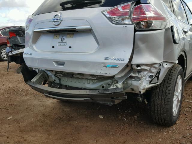 5N1AT2MV5EC761301 - 2014 NISSAN ROGUE S SILVER photo 9