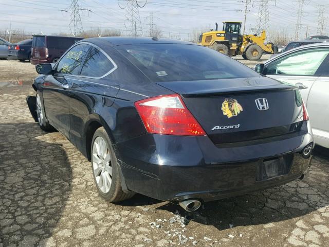 1HGCS22858A001450 - 2008 HONDA ACCORD EXL BLACK photo 3