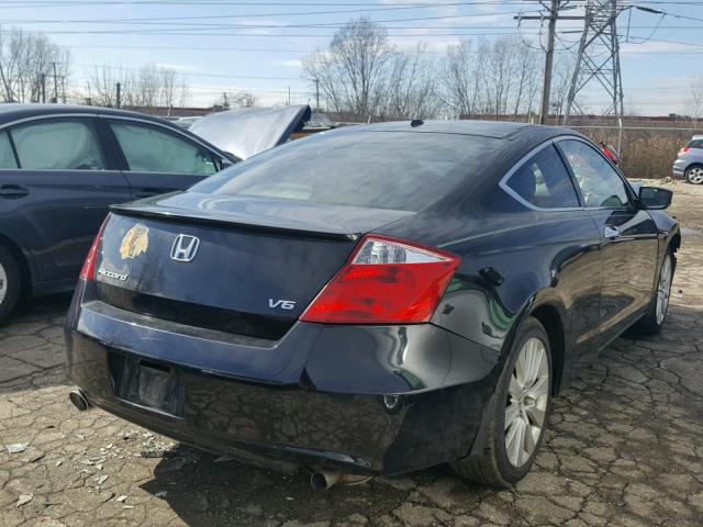 1HGCS22858A001450 - 2008 HONDA ACCORD EXL BLACK photo 4