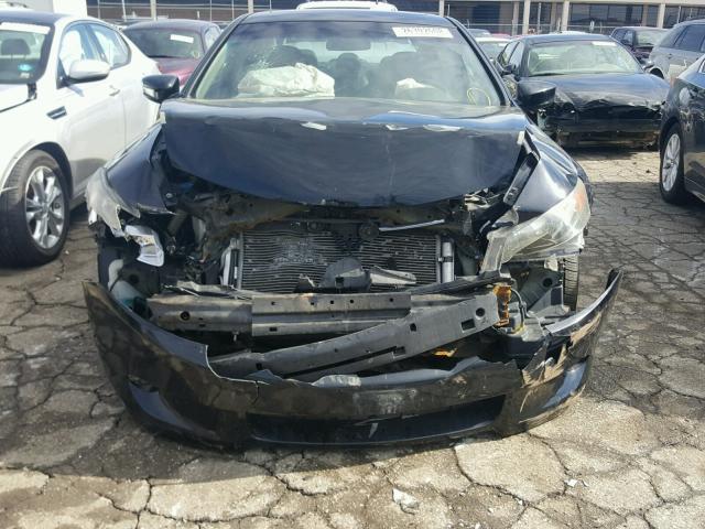 1HGCS22858A001450 - 2008 HONDA ACCORD EXL BLACK photo 9