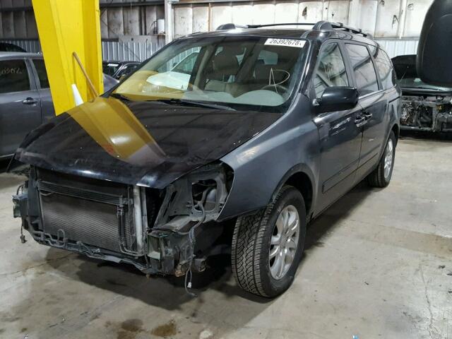 KNDMB233886194346 - 2008 KIA SEDONA EX BLACK photo 2