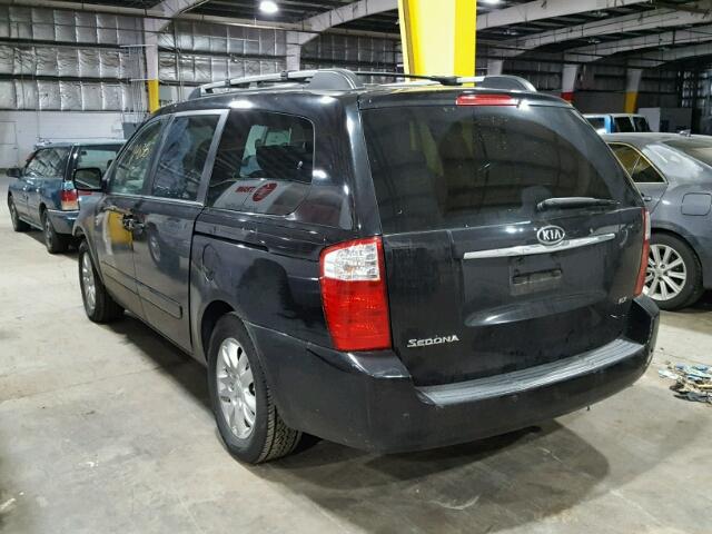 KNDMB233886194346 - 2008 KIA SEDONA EX BLACK photo 3