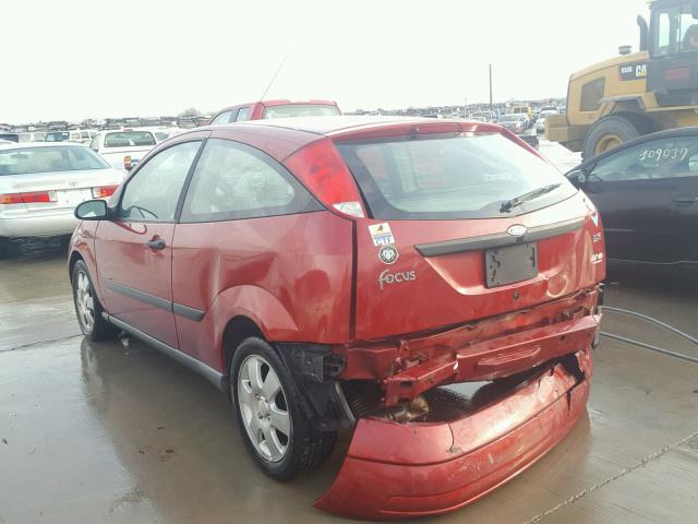 3FAFP31361R210738 - 2001 FORD FOCUS ZX3 RED photo 3