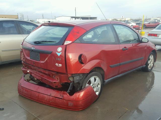 3FAFP31361R210738 - 2001 FORD FOCUS ZX3 RED photo 4