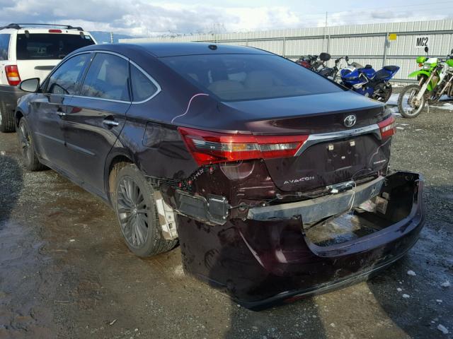 4T1BK1EB3GU229063 - 2016 TOYOTA AVALON XLE BURGUNDY photo 3
