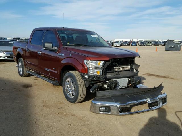 1FTEW1CG0HKE12387 - 2017 FORD F150 SUPER MAROON photo 1