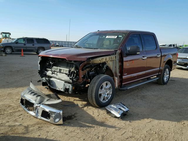 1FTEW1CG0HKE12387 - 2017 FORD F150 SUPER MAROON photo 2