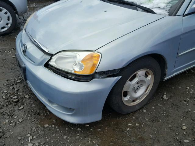 JHMES96603S016884 - 2003 HONDA CIVIC HYBR BLUE photo 9