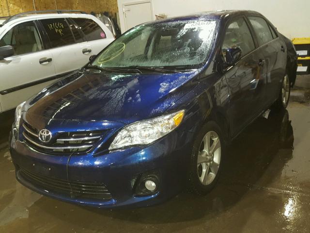 5YFBU4EE3DP165772 - 2013 TOYOTA COROLLA BA BLUE photo 2