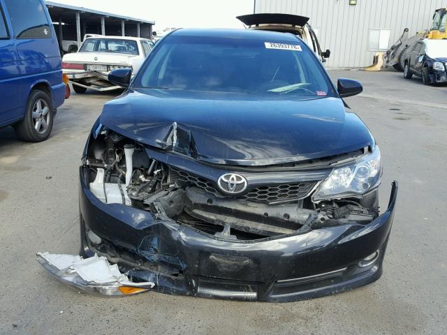 4T1BF1FK0EU805160 - 2014 TOYOTA CAMRY L BLACK photo 9