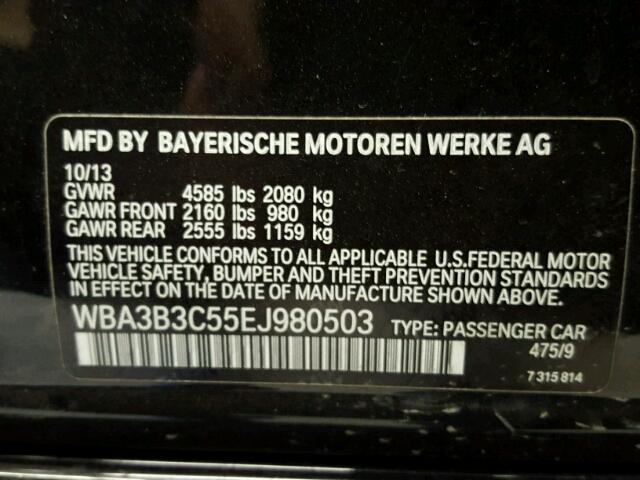 WBA3B3C55EJ980503 - 2014 BMW 328 XI CHARCOAL photo 10