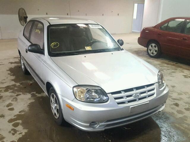 KMHCF35C04U289780 - 2004 HYUNDAI ACCENT L SILVER photo 1