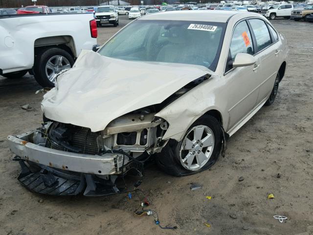 2G1WB5EK9A1235166 - 2010 CHEVROLET IMPALA LT GOLD photo 2