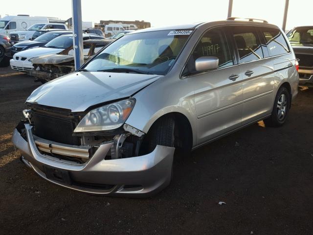 5FNRL386X7B108078 - 2007 HONDA ODYSSEY EX SILVER photo 2