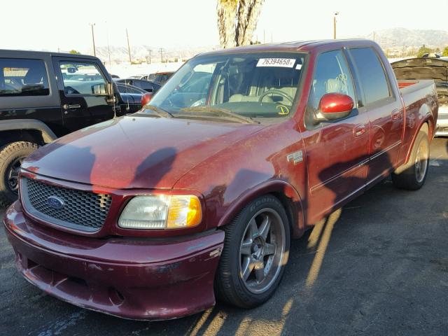 1FTRW07L73KA30322 - 2003 FORD F150 SUPER BURGUNDY photo 2