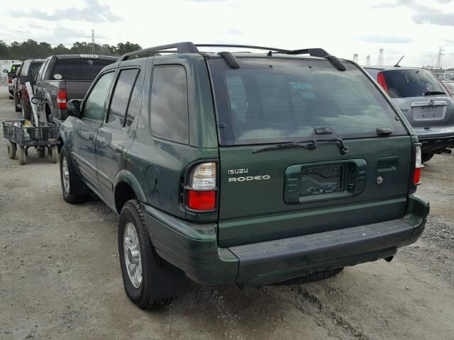 4S2CK58W214325065 - 2001 ISUZU RODEO S GREEN photo 3