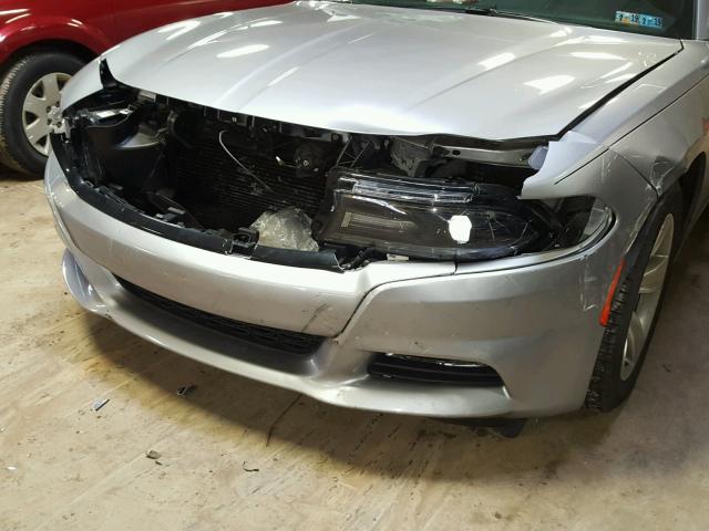 2C3CDXHG8FH826888 - 2015 DODGE CHARGER SX SILVER photo 9