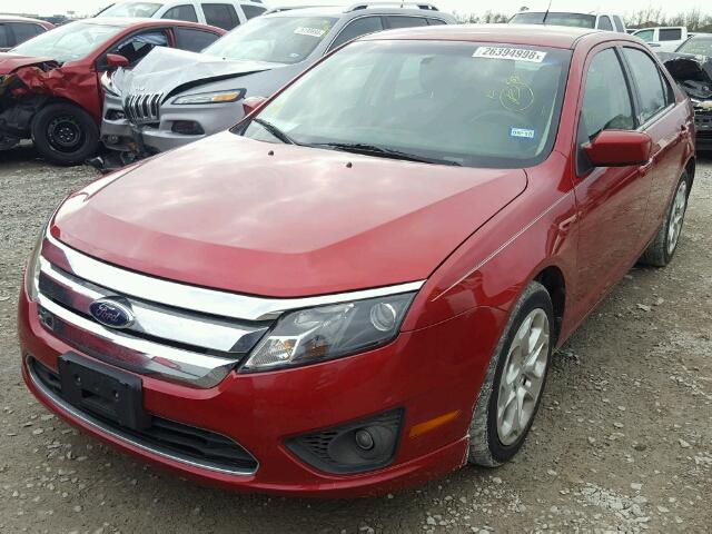 3FAHP0HA5BR222344 - 2011 FORD FUSION SE RED photo 2