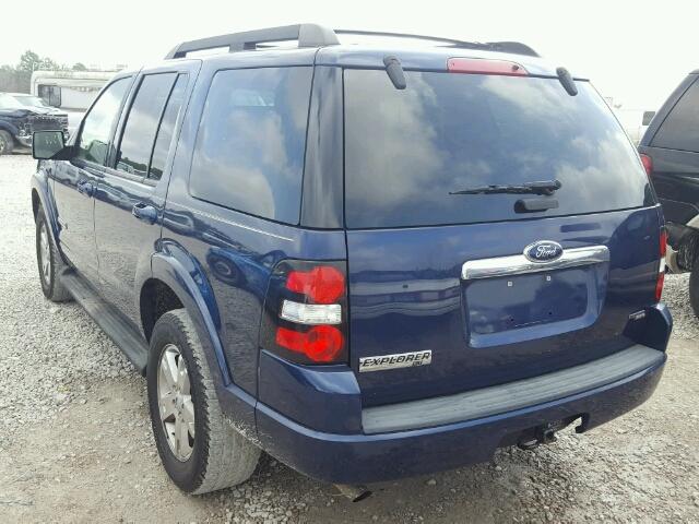 1FMEU73E87UB80028 - 2007 FORD EXPLORER X BLUE photo 3