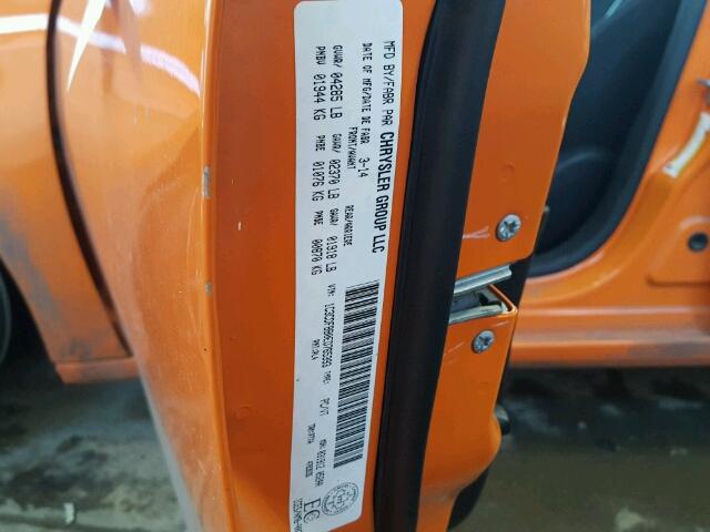 1C3CDFBB0ED765393 - 2014 DODGE DART SXT ORANGE photo 10