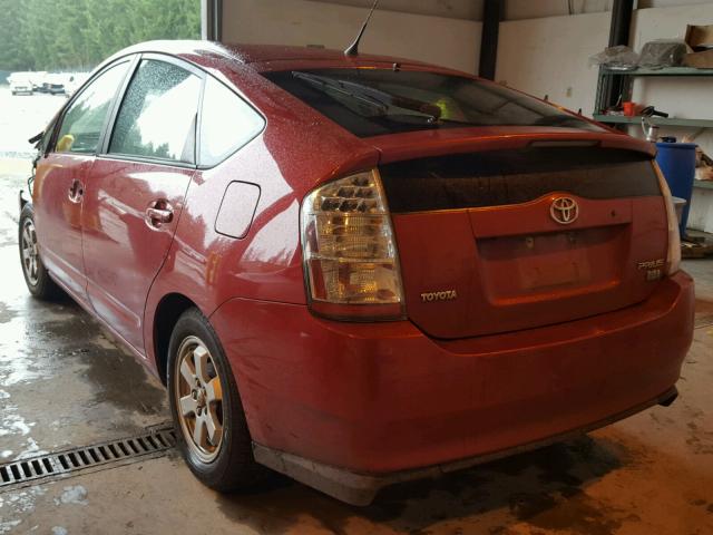 JTDKB20U873272421 - 2007 TOYOTA PRIUS RED photo 3