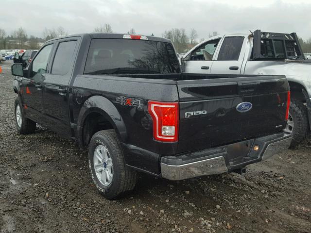 1FTEW1E89FKF07341 - 2015 FORD F150 SUPER BLACK photo 3