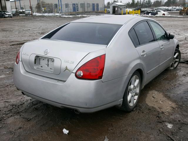 1N4BA41E34C849430 - 2004 NISSAN MAXIMA SE SILVER photo 4