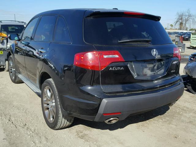 2HNYD28478H523933 - 2008 ACURA MDX TECHNO BLACK photo 3