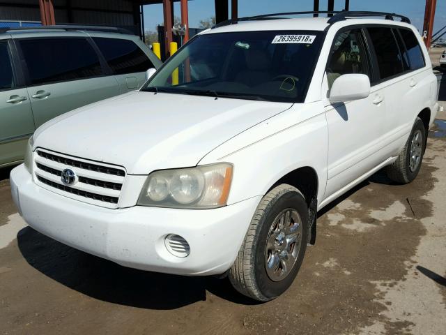 JTEGD21A310016423 - 2001 TOYOTA HIGHLANDER WHITE photo 2