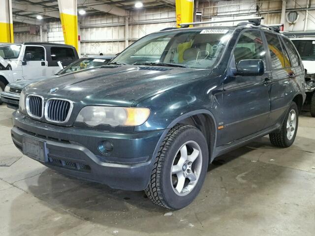 5UXFA53592LP52761 - 2002 BMW X5 3.0I GREEN photo 2