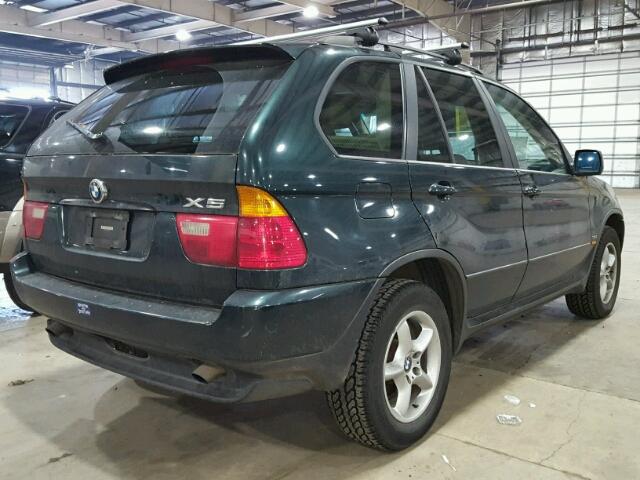 5UXFA53592LP52761 - 2002 BMW X5 3.0I GREEN photo 4