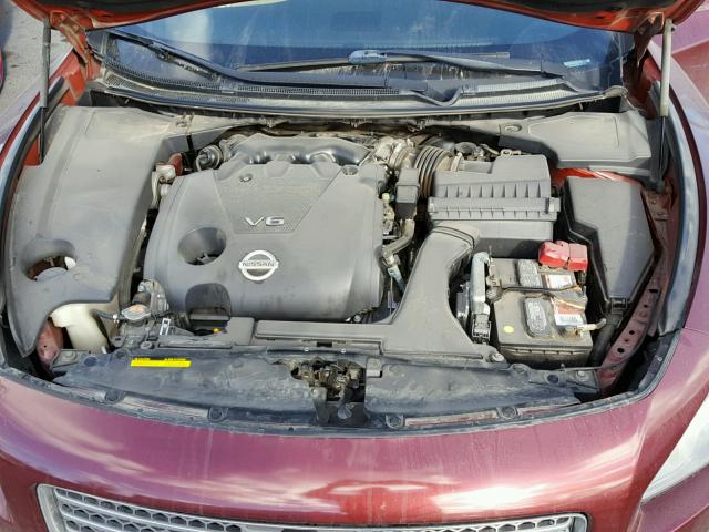 1N4AA5AP6BC847932 - 2011 NISSAN MAXIMA S RED photo 7