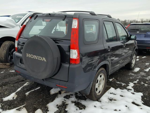 JHLRD78576C036363 - 2006 HONDA CR-V LX BLACK photo 4