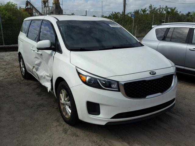 KNDMA5C1XF6022125 - 2015 KIA SEDONA L WHITE photo 1