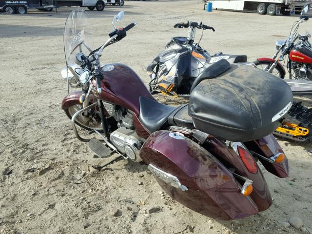 5VPCB26D683003459 - 2008 VICTORY MOTORCYCLES KINGPIN მუქწითელი ფოტო 3