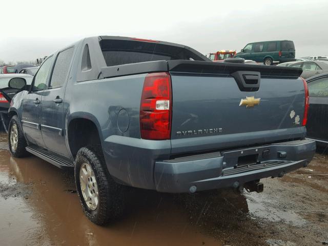 3GNFK220X9G211428 - 2009 CHEVROLET AVALANCHE BLUE photo 3