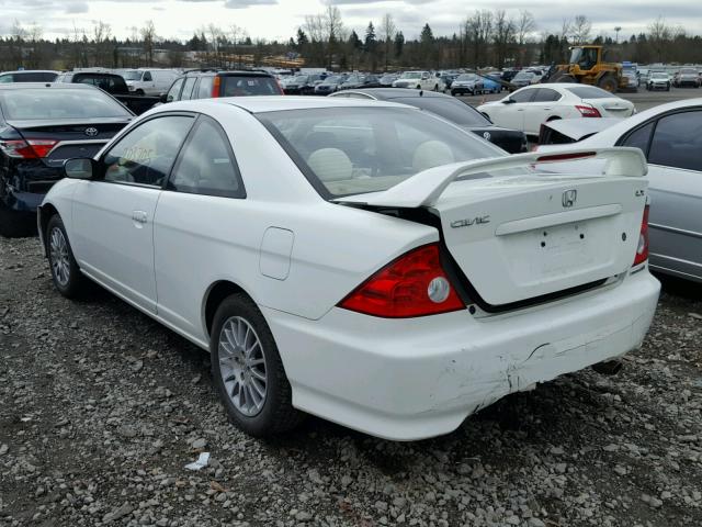 1HGEM22515L037645 - 2005 HONDA CIVIC LX WHITE photo 3