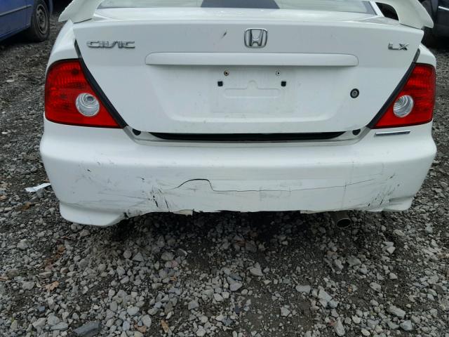 1HGEM22515L037645 - 2005 HONDA CIVIC LX WHITE photo 9