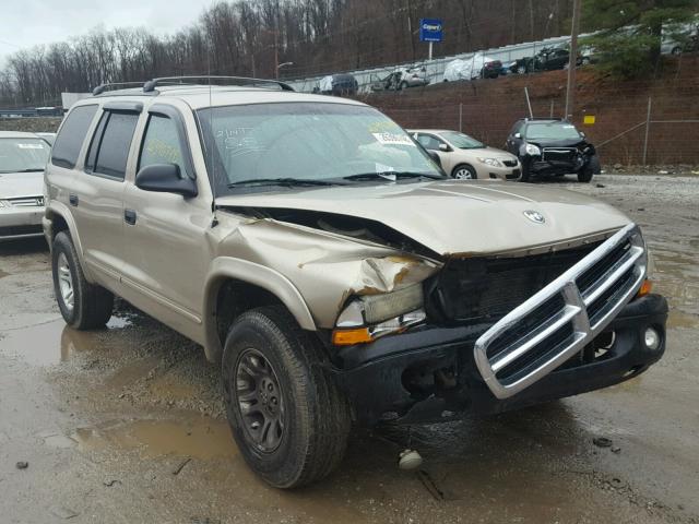 1B4HS48N22F198002 - 2002 DODGE DURANGO SL TAN photo 1