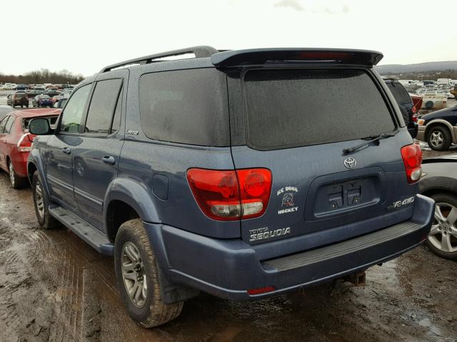 5TDBT48A47S279156 - 2007 TOYOTA SEQUOIA LI BLUE photo 3