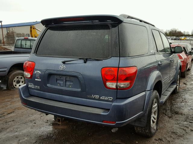 5TDBT48A47S279156 - 2007 TOYOTA SEQUOIA LI BLUE photo 4