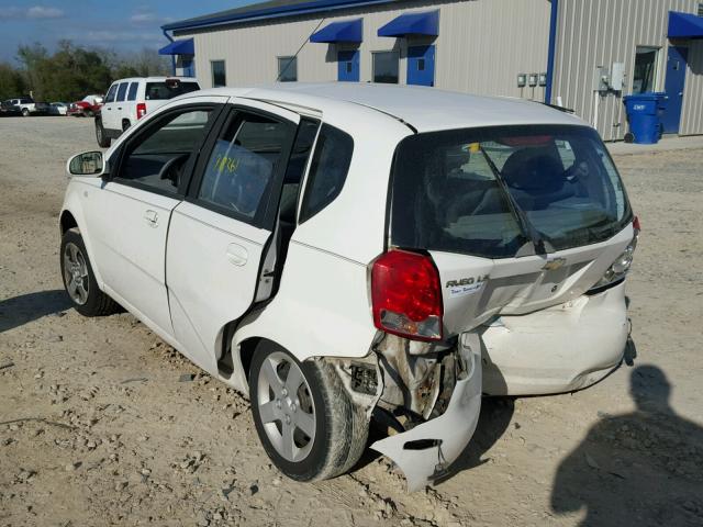 KL1TD62635B283406 - 2005 CHEVROLET AVEO BASE Beyaz fotoğraf 3