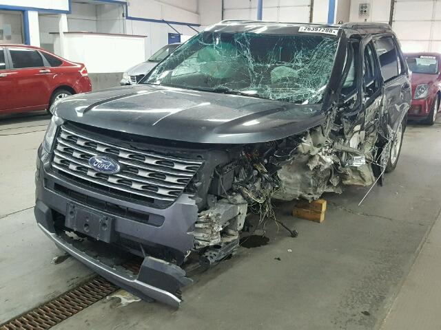 1FM5K8DH5GGA26556 - 2016 FORD EXPLORER X BLACK photo 2