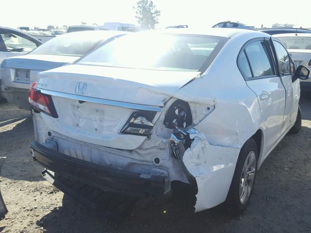 19XFB2F54DE236067 - 2013 HONDA CIVIC LX WHITE photo 4