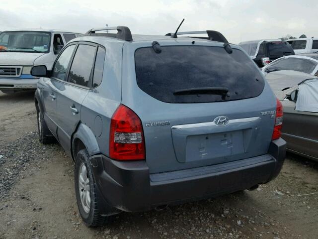 KM8JN12D97U665442 - 2007 HYUNDAI TUCSON SE TEAL photo 3