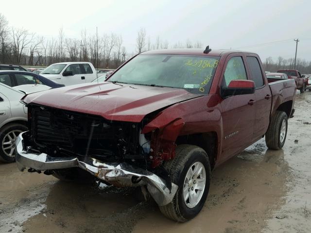 1GCVKREC5HZ278701 - 2017 CHEVROLET SILVERADO RED photo 2