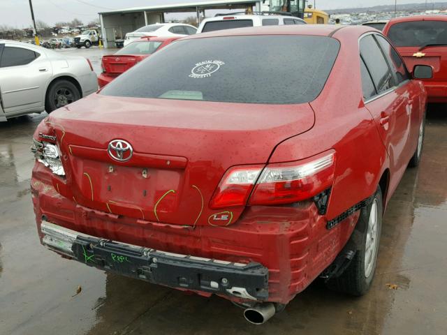 4T1BE46KX7U041776 - 2007 TOYOTA CAMRY NEW RED photo 4
